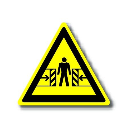 Ergomat 16in TRIANGLE SIGNS - Body Crush Hazard DSV-SIGN 256 #1268 -UEN